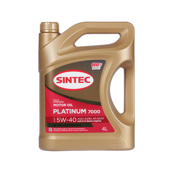 Sintec Масло моторное Sintec Platinum 7000 A3/B4 5W-40 4 л